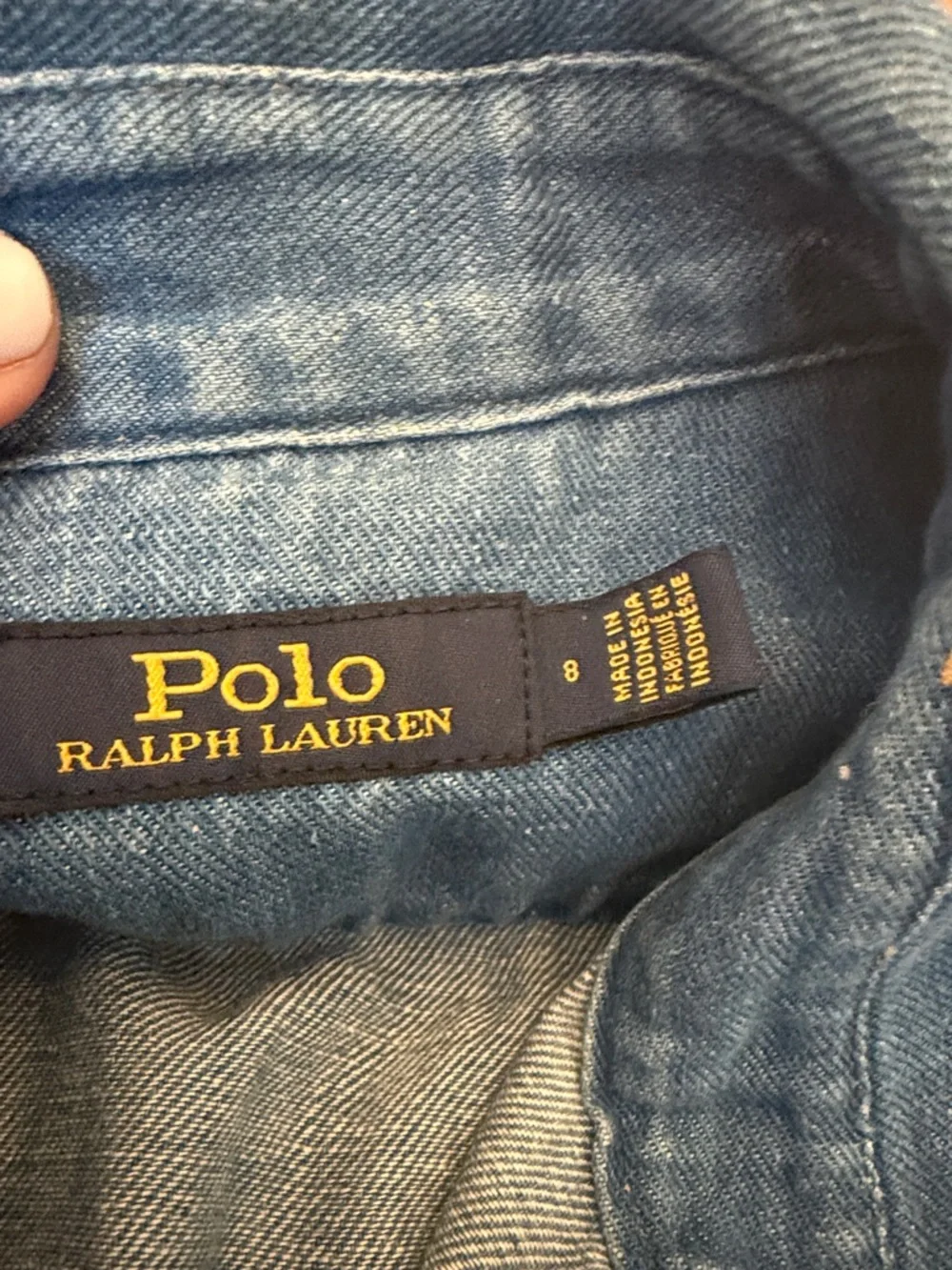 Polo by Ralph Lauren Blue Denim Midi Shirt Dress with Belt - Picture 4 of 9
